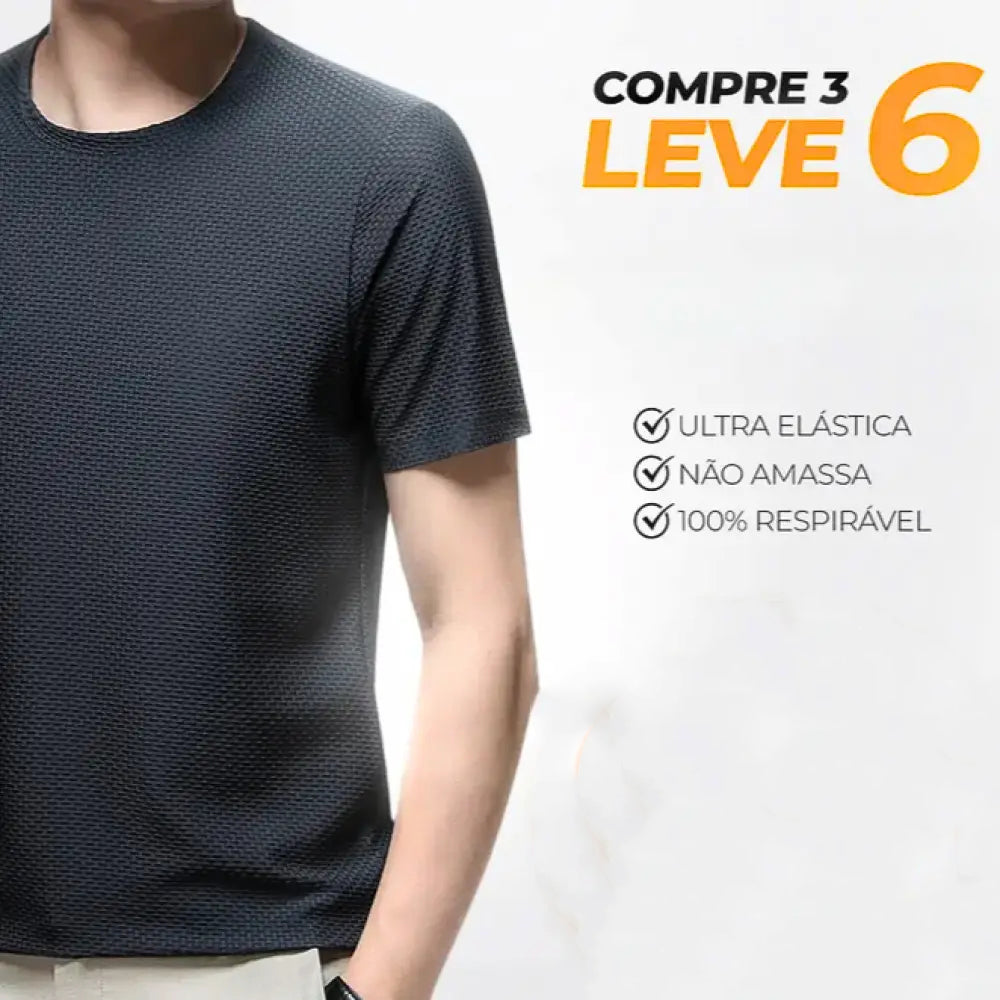 Kit 6 Camisas Respiráveis Alpha - (Pague 3 Leve 6)