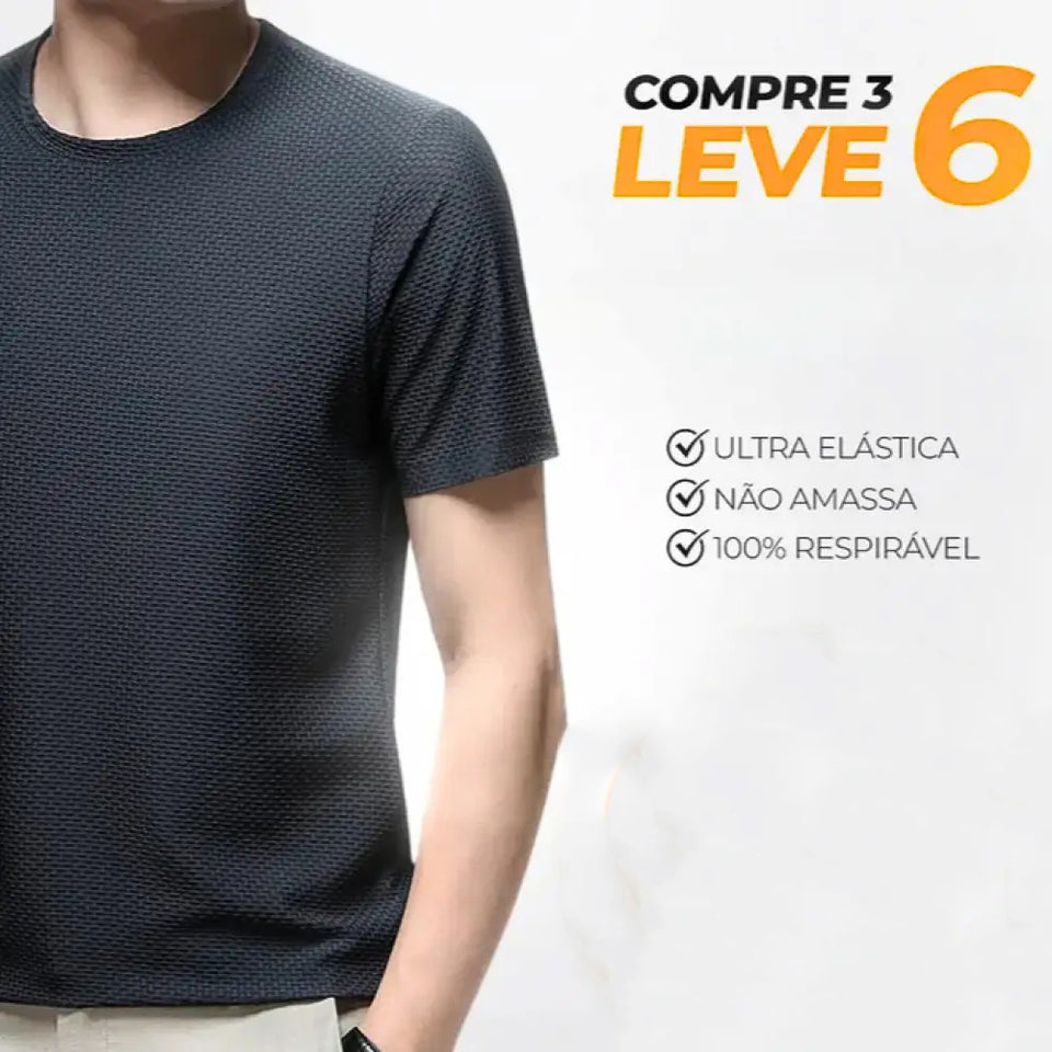 Kit 6 Camisas Respiráveis Alpha - (Pague 3 Leve 6)