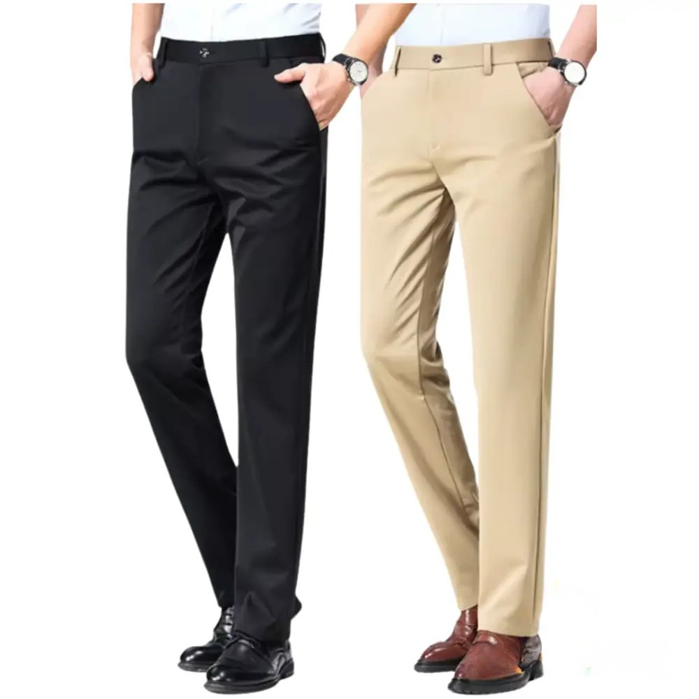 Kit Com 2 Calças Sociais de Alfaiataria Alpha - [Compre 1 e Leve 2]