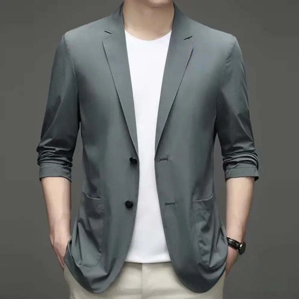 Blazer Alpha Smart Casual Azul - AlphaCode