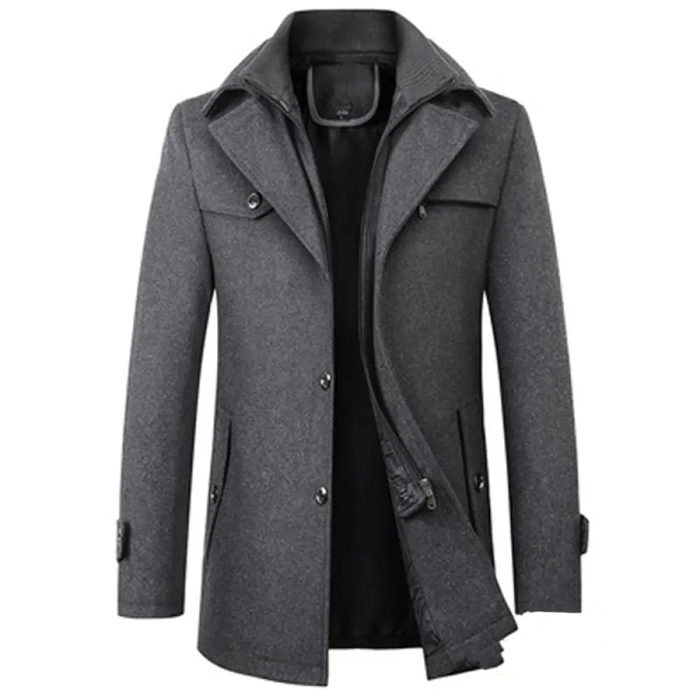 Blazer Sobretudo Alpha Napoli Cinza - AlphaCode