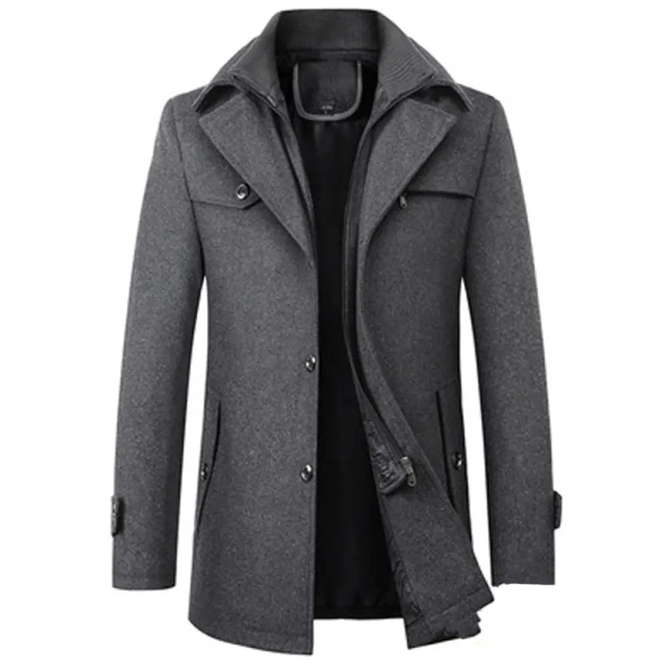 Blazer Sobretudo Alpha Napoli Cinza - AlphaCode