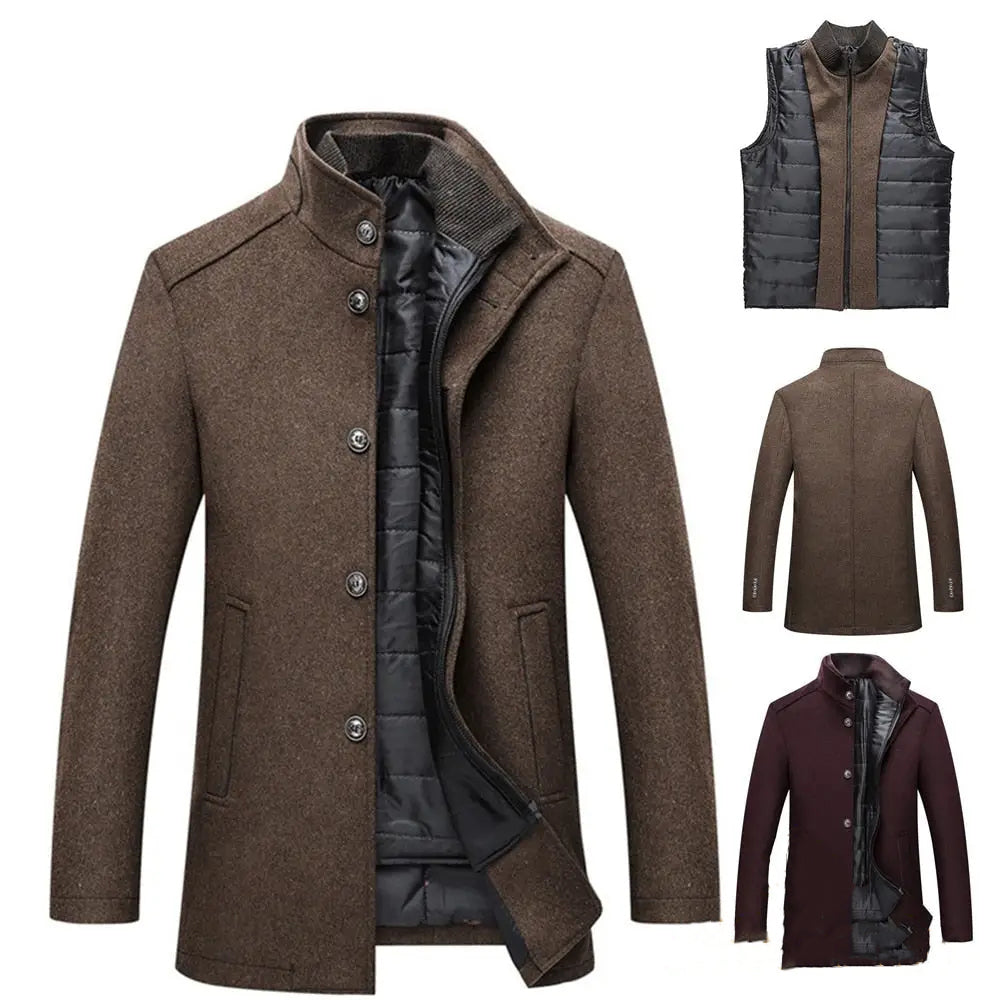 Blazer Sobretudo Alpha Toulon Marrom - AlphaCode
