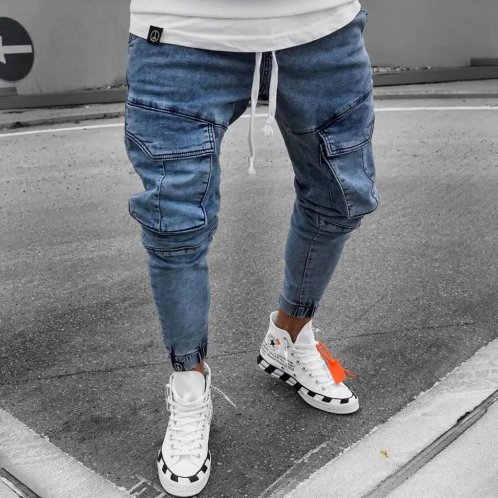Calca Jeans Jogger Alpha Masculina - AlphaCode