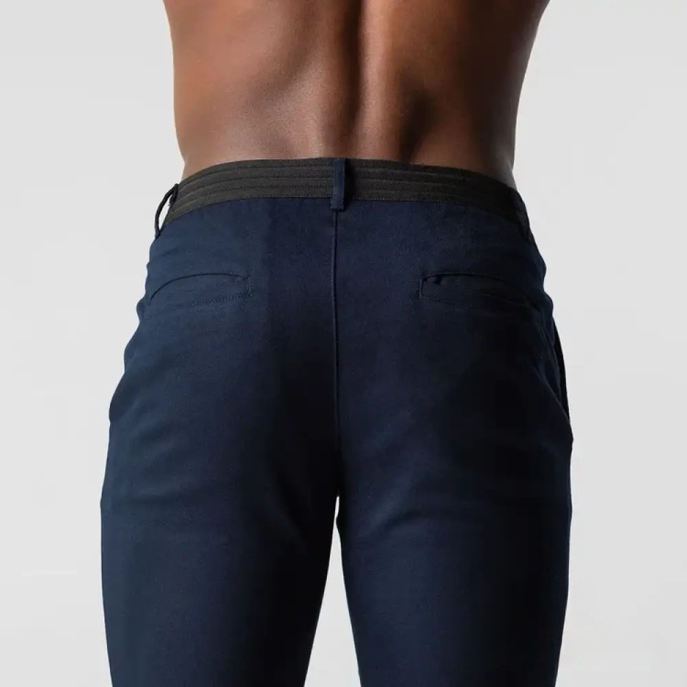 Calca Social Alpha Stylish Slim Cinza - AlphaCode