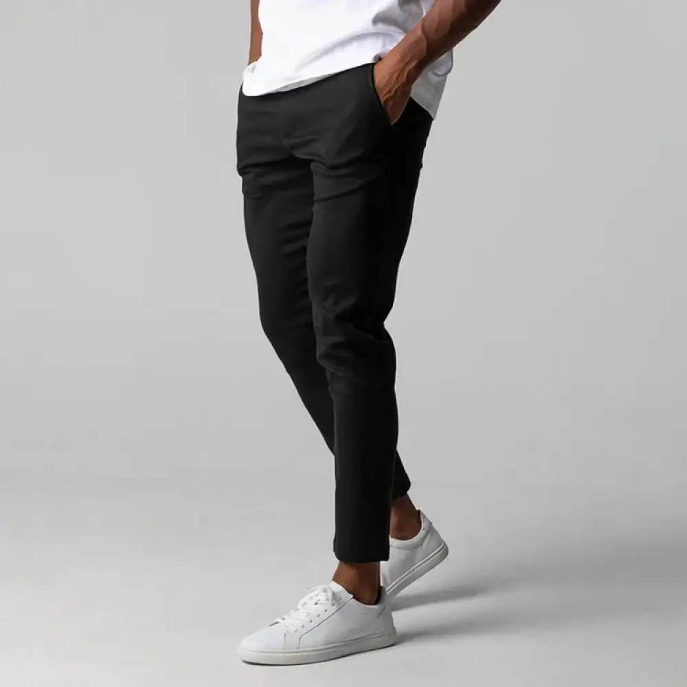Calca Social Alpha Stylish Slim Cinza - AlphaCode