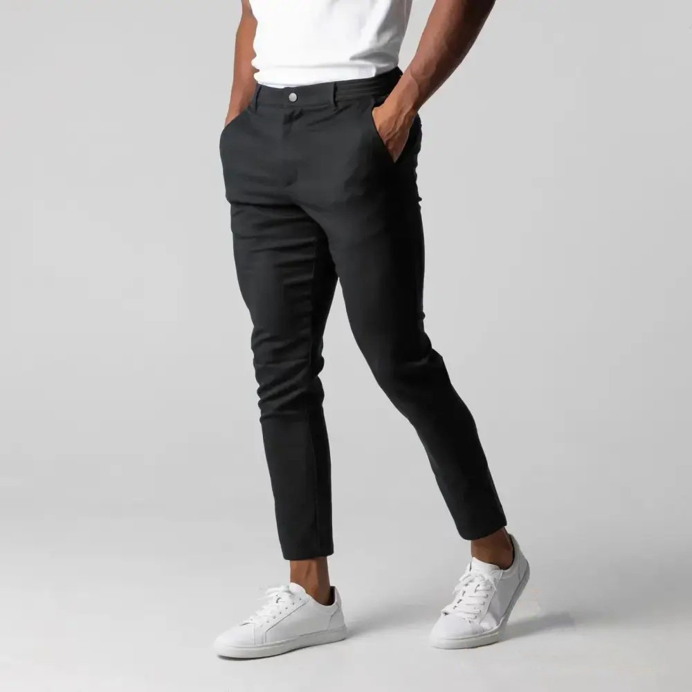 Calca Social Alpha Stylish Slim Cinza - AlphaCode