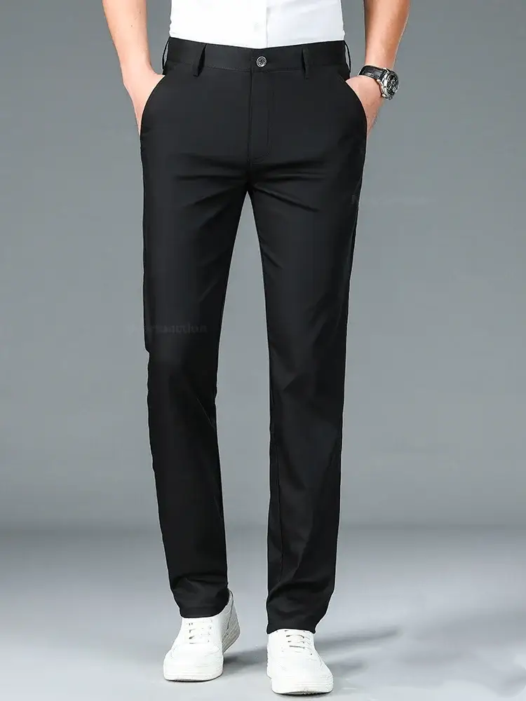 Calca Social Alpha Tech Bamboo Fiber Preto - AlphaCode