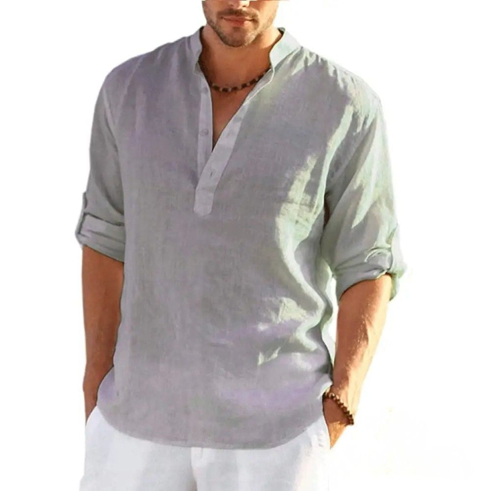 Camisa Alpha De Biggan Azul - AlphaCode