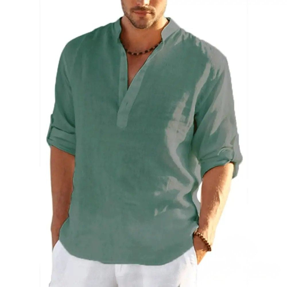 Camisa Alpha De Biggan Azul - AlphaCode