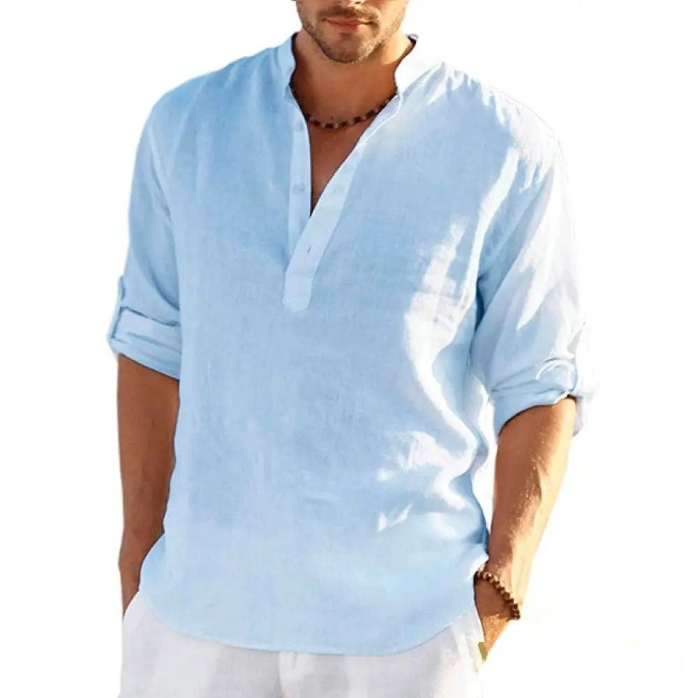 Camisa Alpha De Biggan Azul - AlphaCode