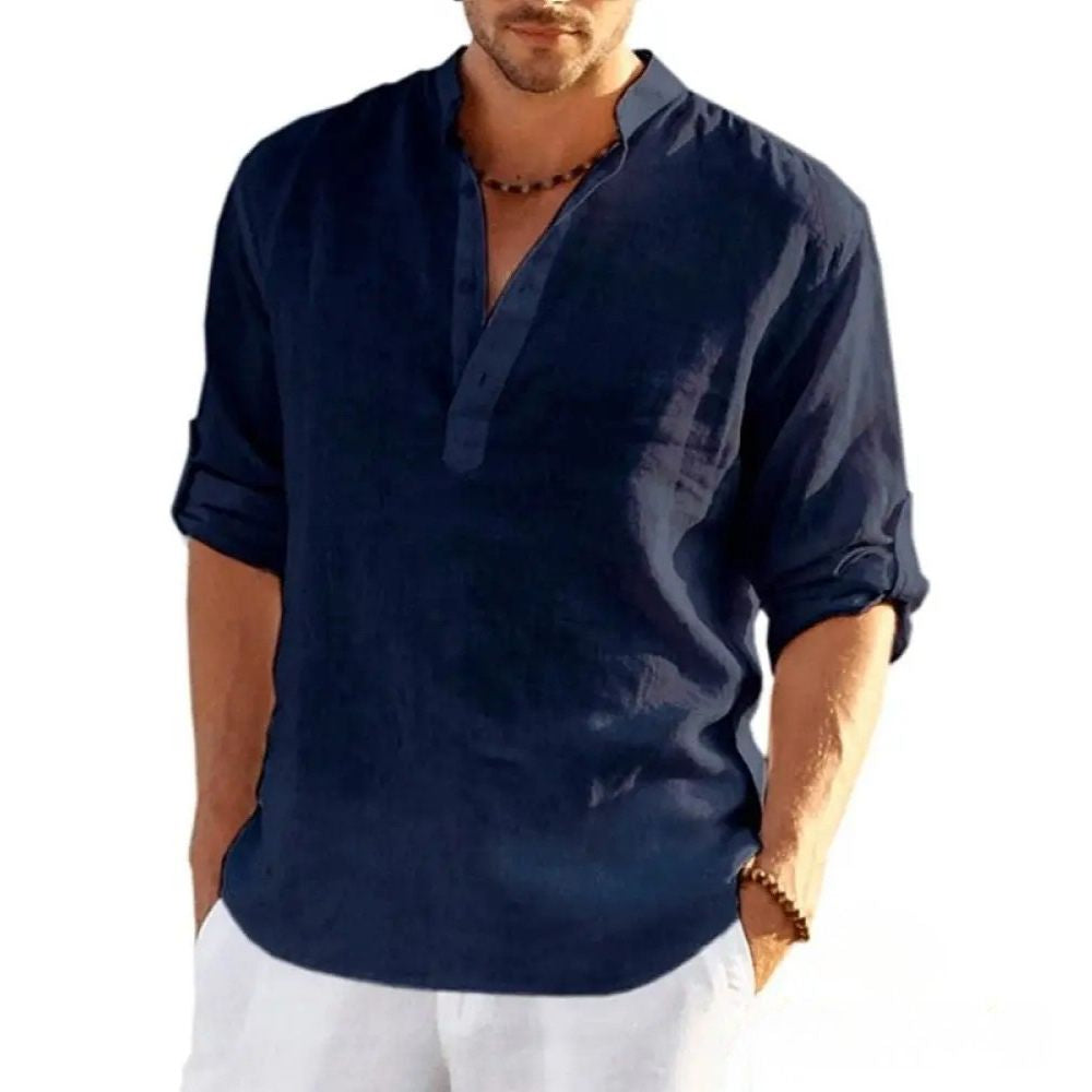 Camisa Alpha De Biggan Azul - AlphaCode