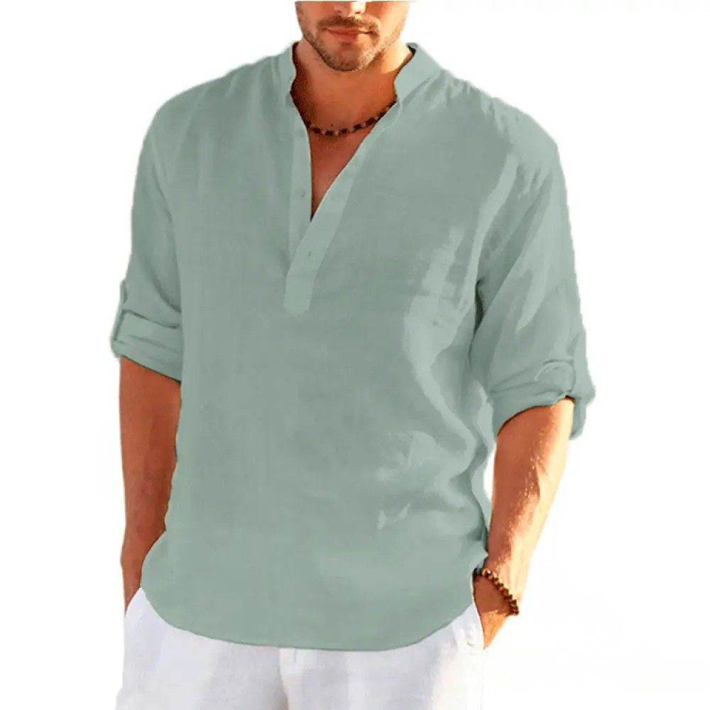 Camisa Alpha De Biggan Azul - AlphaCode