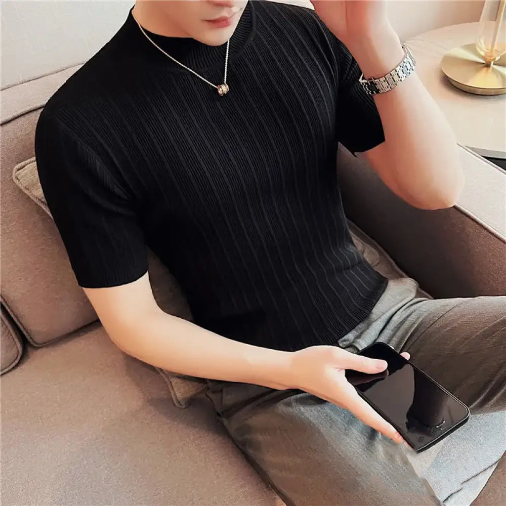Camisa Alpha High End Casual Preto - AlphaCode