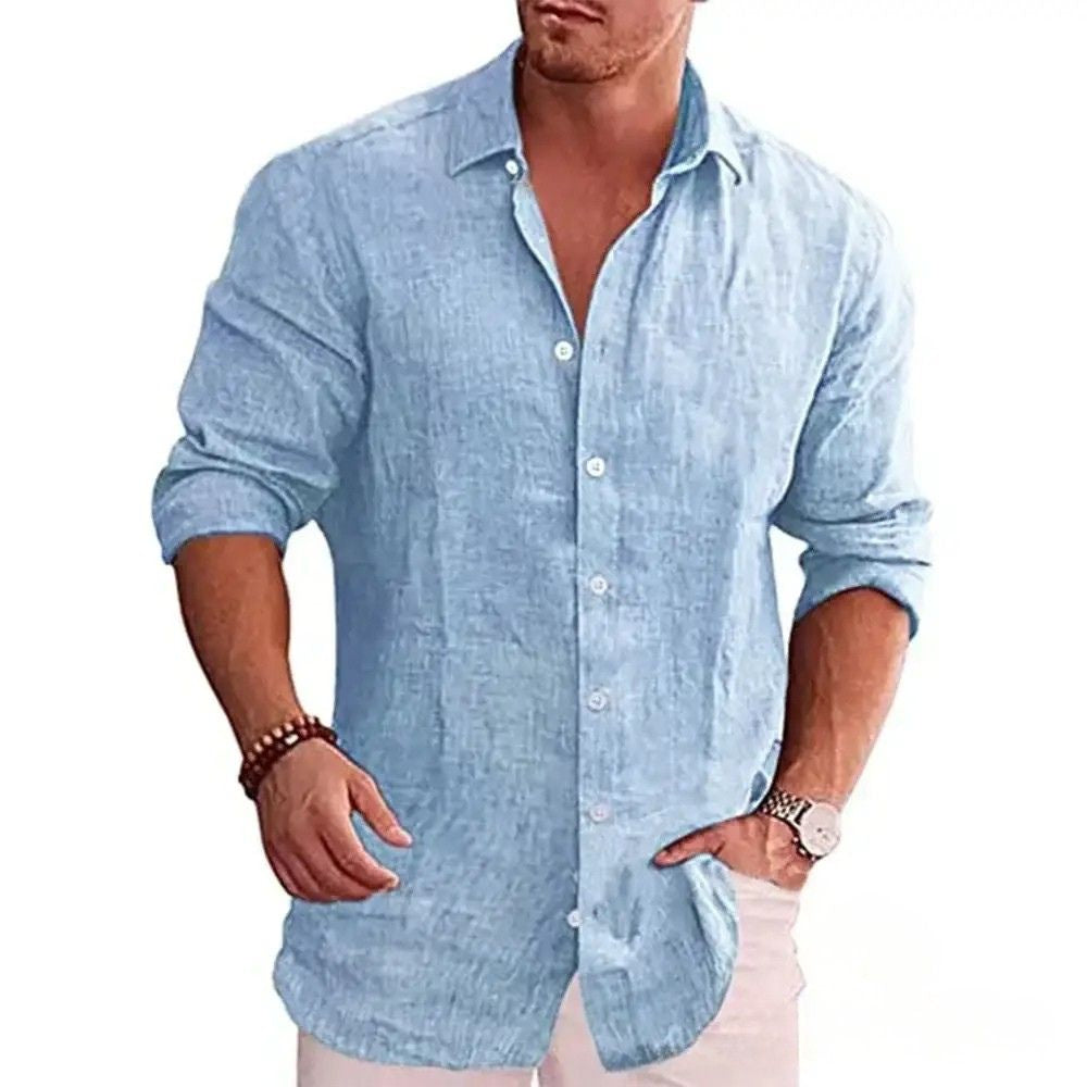 Camisa Alpha Linen Cinza - AlphaCode