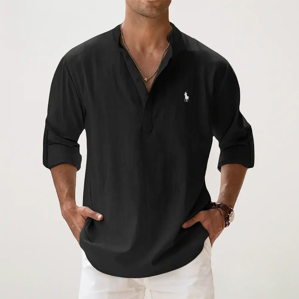 Camisa Alpha Linen Classic Azul - AlphaCode