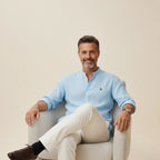 Camisa Alpha Linen Classic Azul - AlphaCode