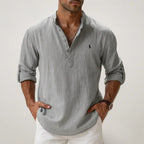 Camisa Alpha Linen Classic Azul - AlphaCode