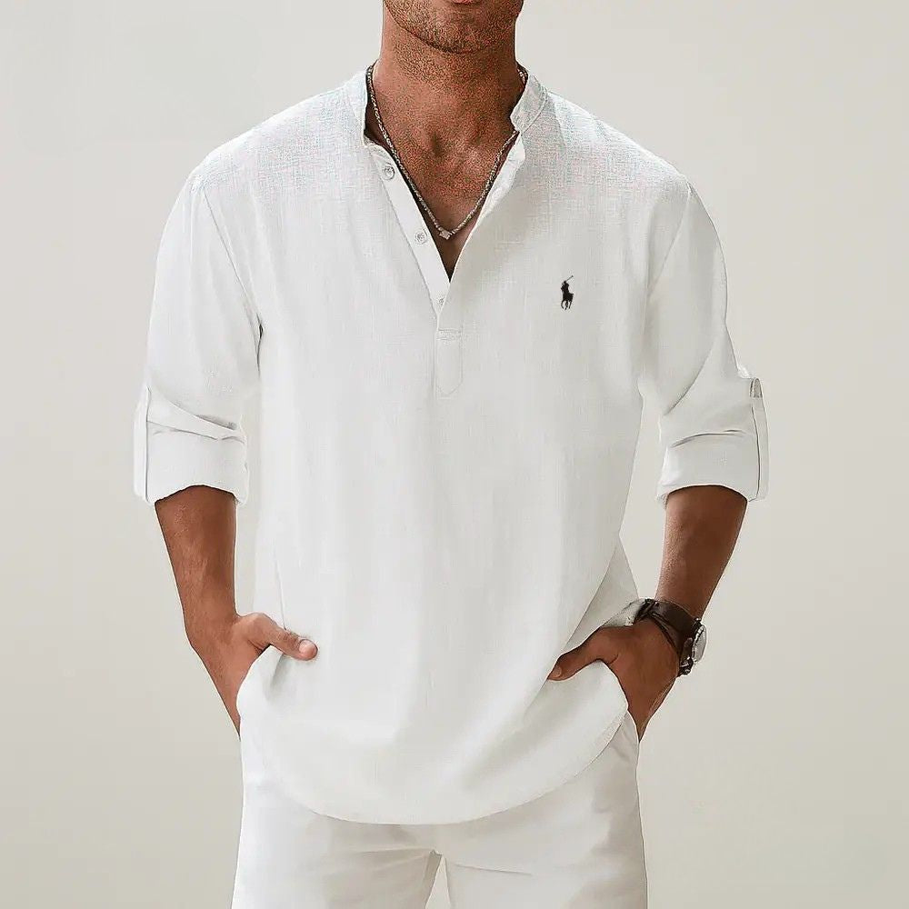 Camisa Alpha Linen Classic Azul - AlphaCode