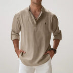 Camisa Alpha Linen Classic Azul - AlphaCode