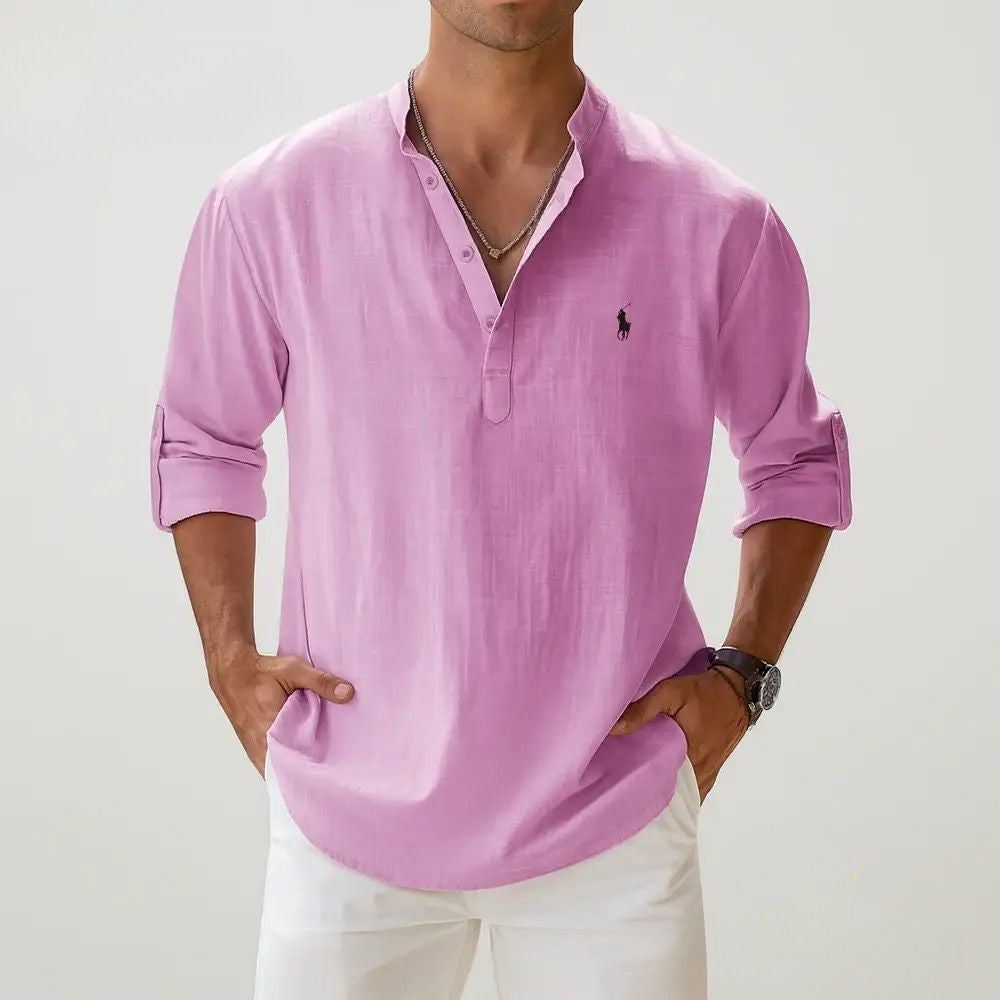 Camisa Alpha Linen Classic Azul - AlphaCode