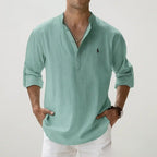 Camisa Alpha Linen Classic Azul - AlphaCode