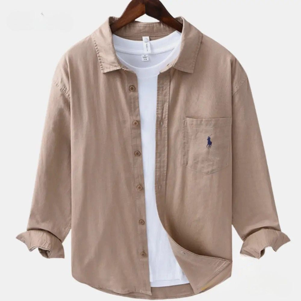 Camisa Alpha Linen Coast Bege - AlphaCode
