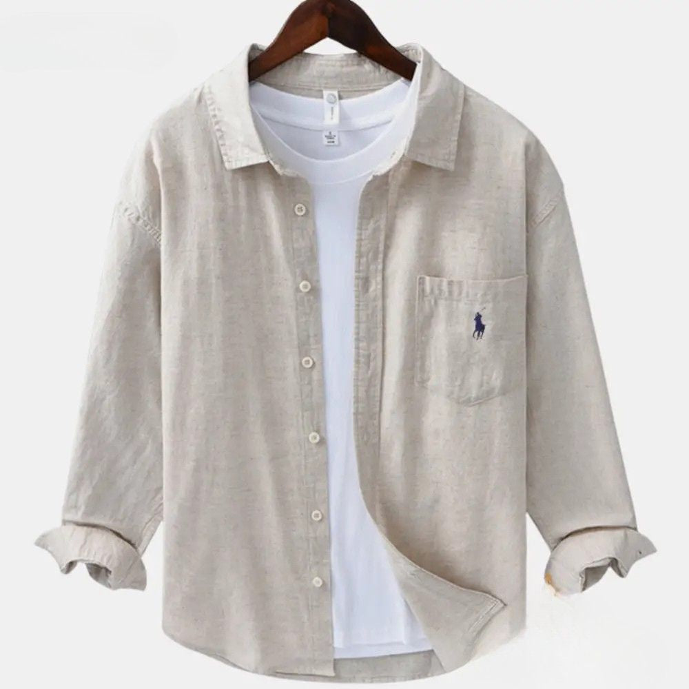 Camisa Alpha Linen Coast Verde - AlphaCode