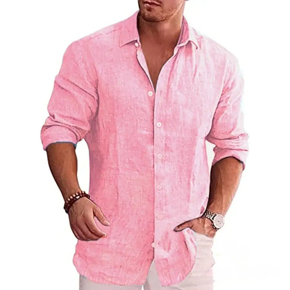 Camisa Alpha Linen Rosa - AlphaCode