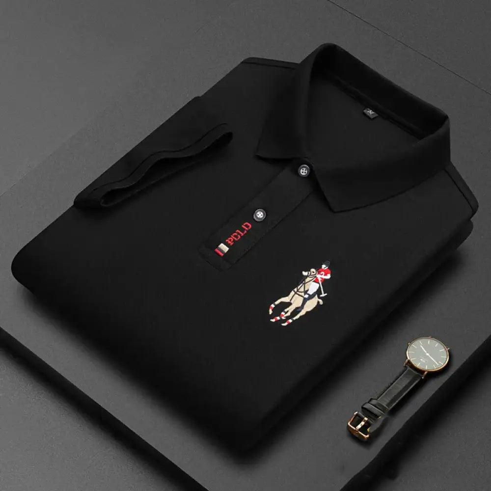 Camisa Alpha Polo Masculina Preto - AlphaCode