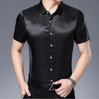 Camisa Alpha Silk Satin Preto - AlphaCode