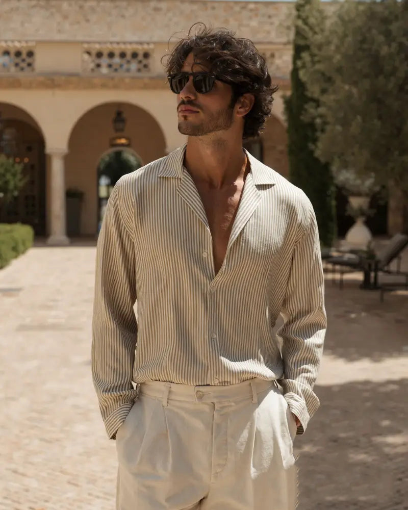 Camisa Alpha Striped Class Azul - AlphaCode