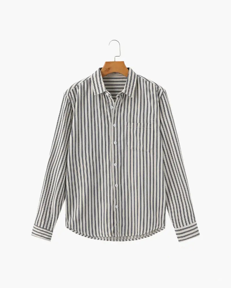 Camisa Alpha Striped Class Marrom - AlphaCode