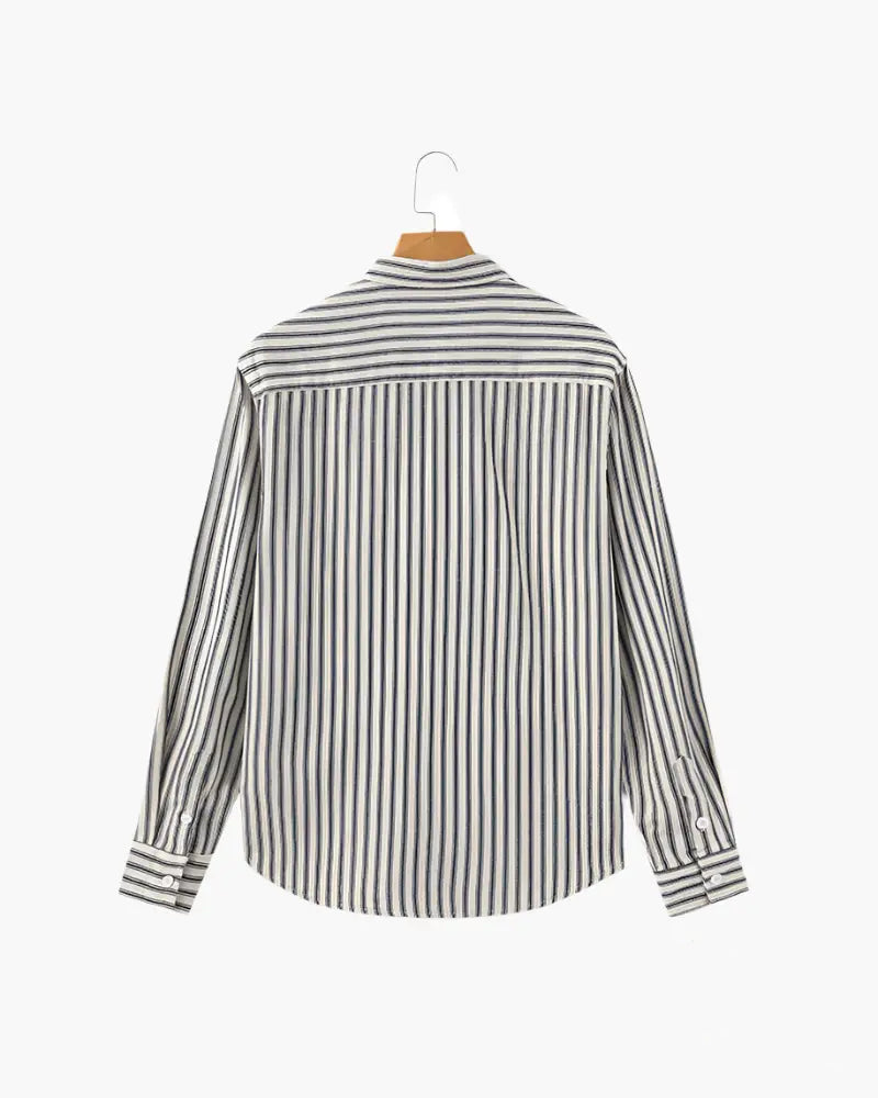 Camisa Alpha Striped Class Marrom - AlphaCode