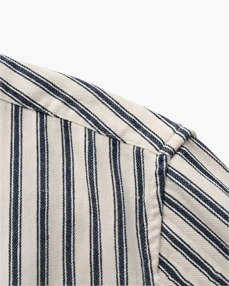 Camisa Alpha Striped Class Marrom - AlphaCode