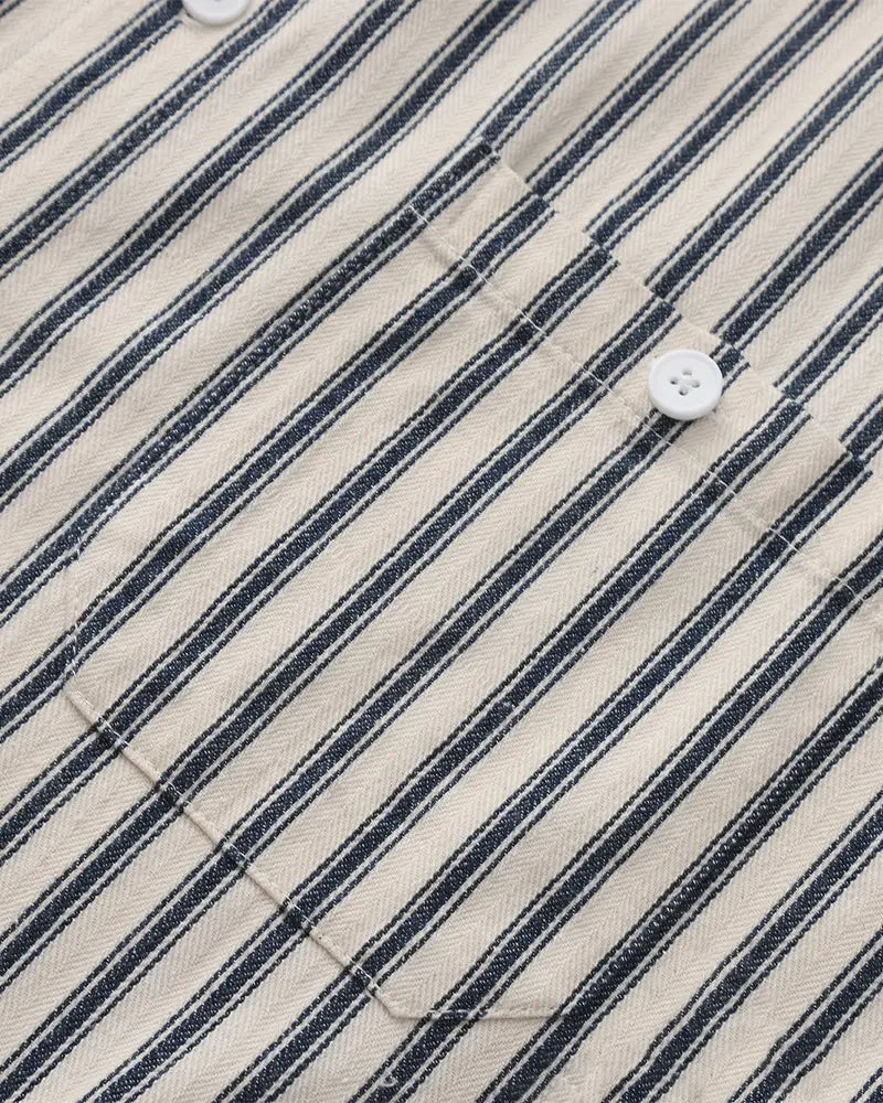 Camisa Alpha Striped Class Marrom - AlphaCode