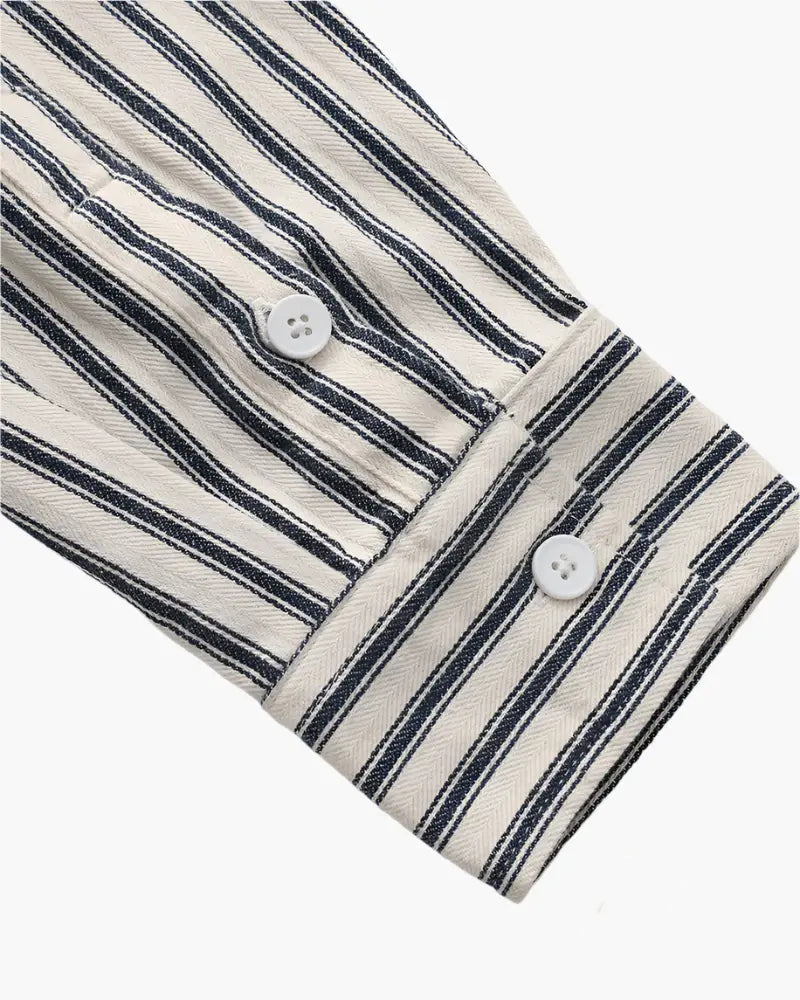 Camisa Alpha Striped Class Marrom - AlphaCode