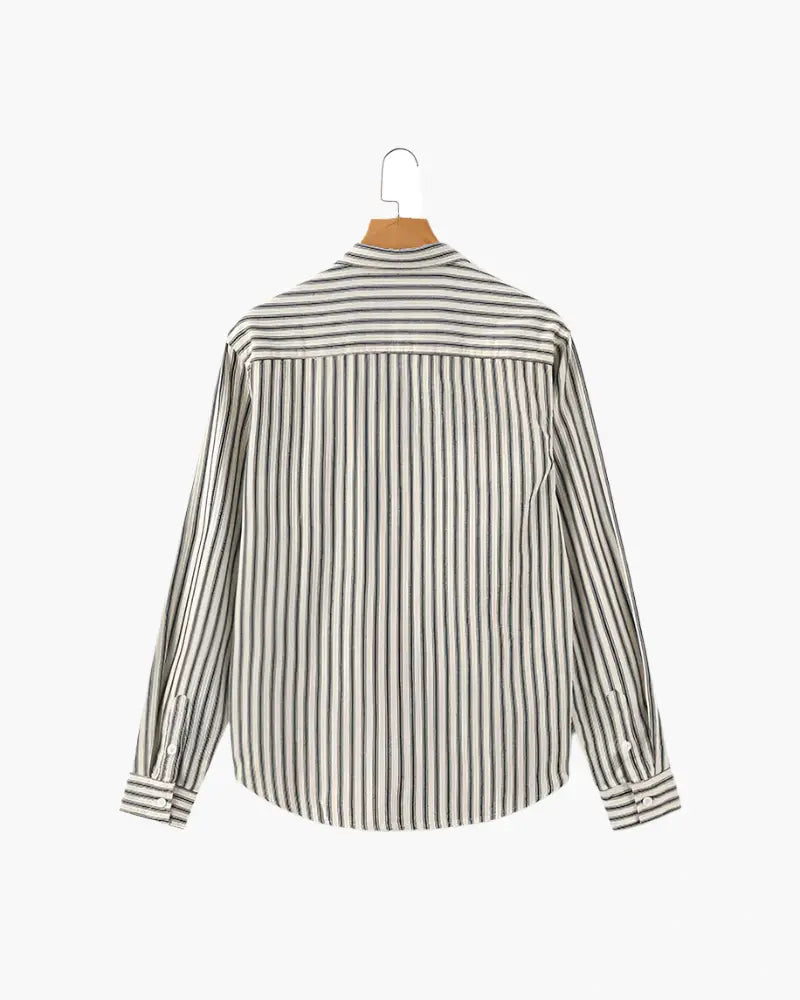 Camisa Alpha Striped Class Marrom - AlphaCode