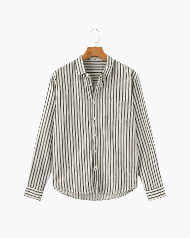 Camisa Alpha Striped Class Marrom - AlphaCode