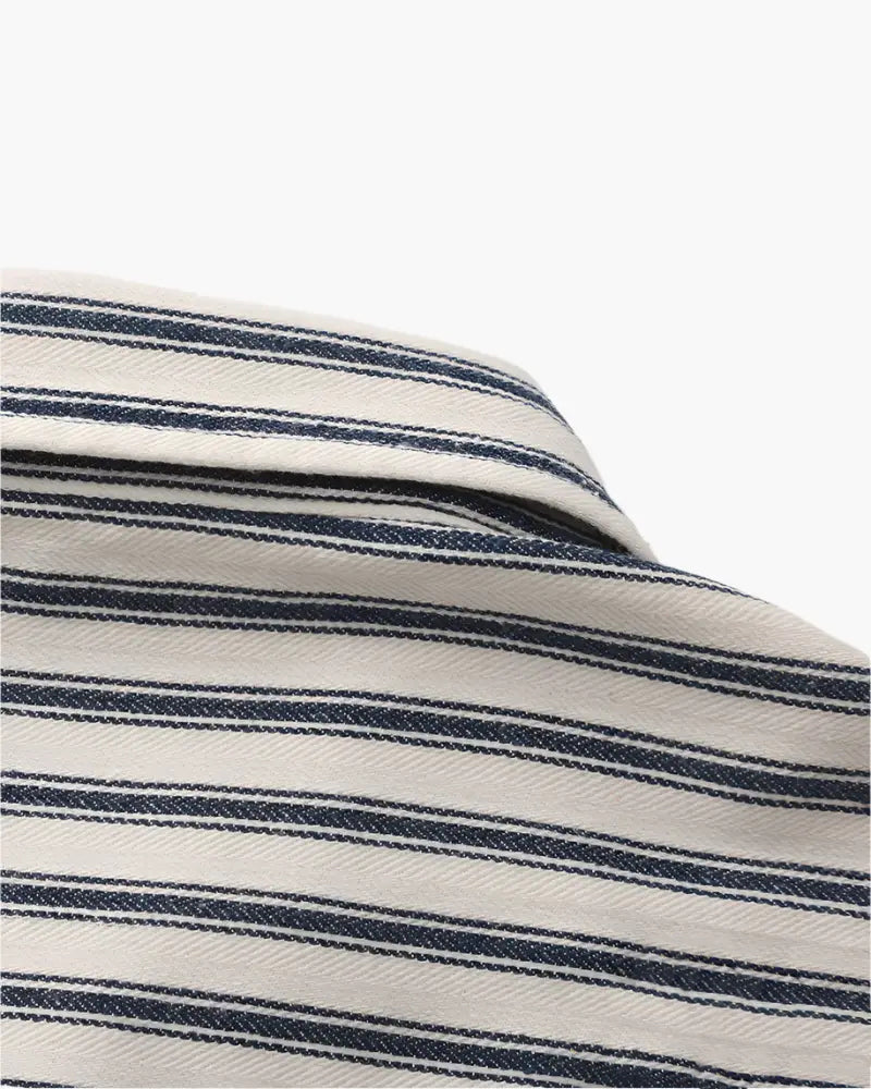 Camisa Alpha Striped Class Marrom - AlphaCode