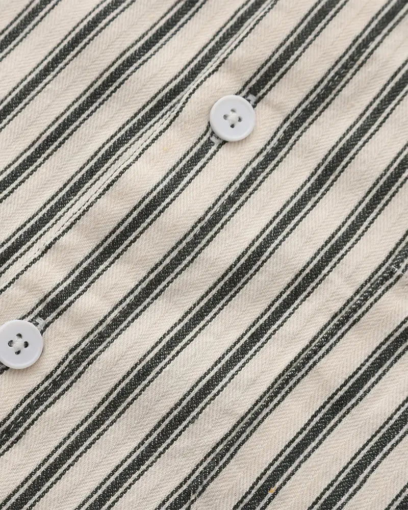 Camisa Alpha Striped Class Marrom - AlphaCode
