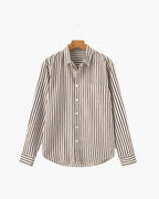 Camisa Alpha Striped Class Marrom - AlphaCode