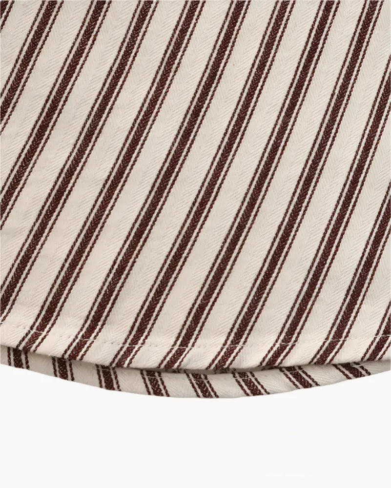 Camisa Alpha Striped Class Marrom - AlphaCode