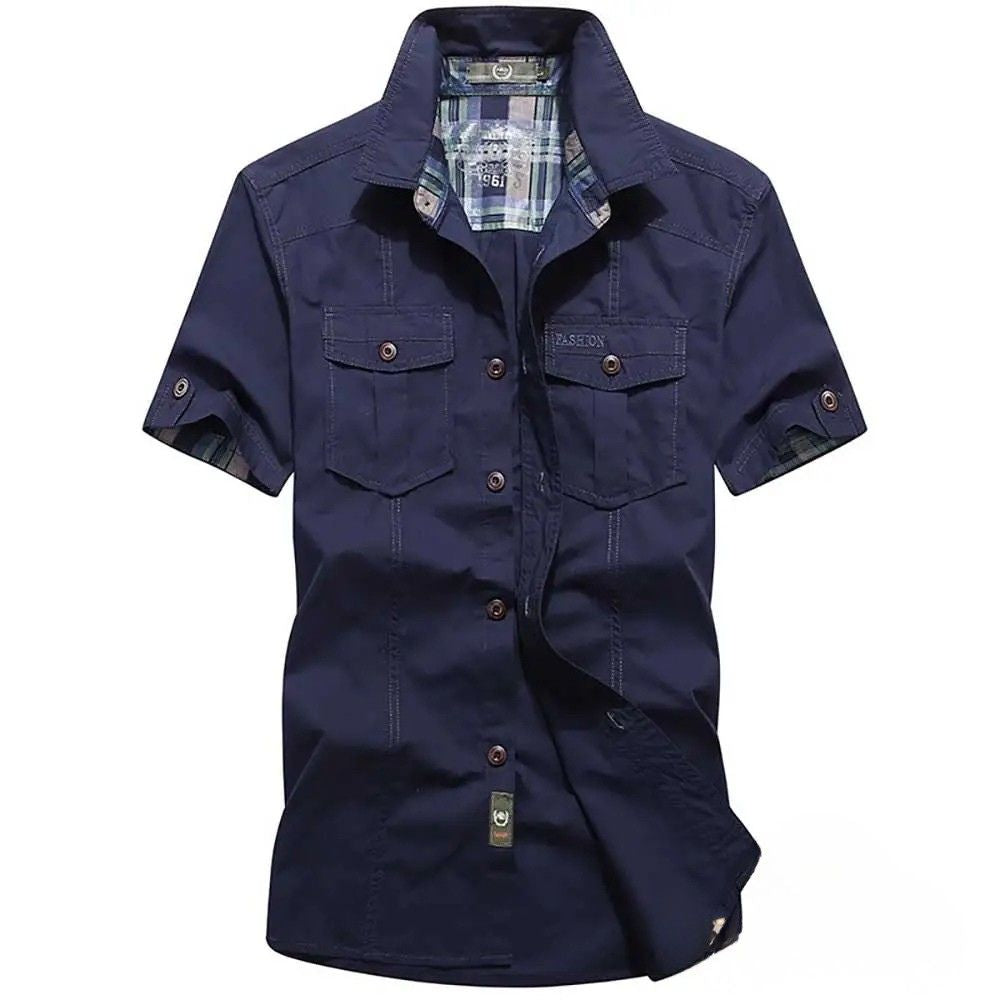 Camisa Casual Militar Baggy Verde - AlphaCode