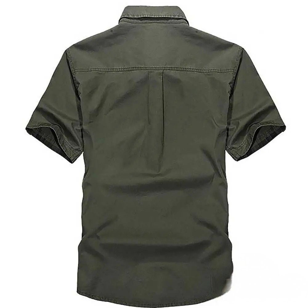 Camisa Casual Militar Baggy Verde - AlphaCode