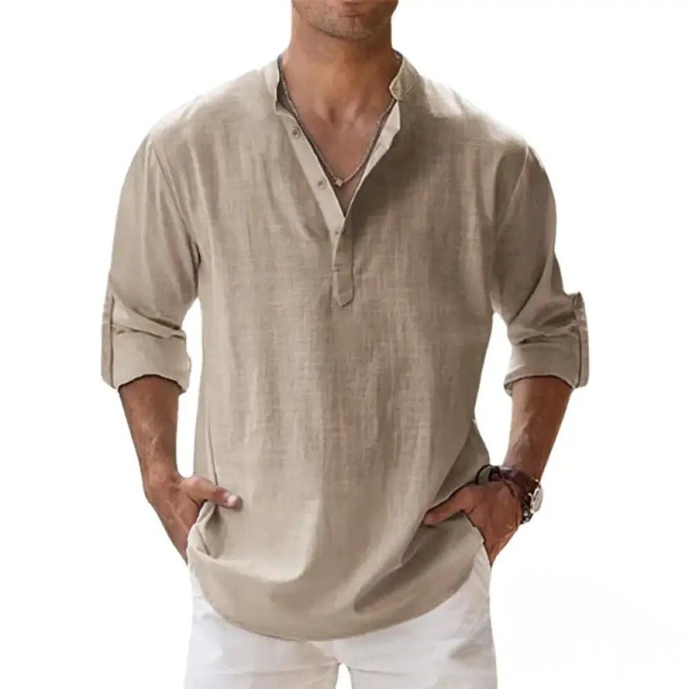 Camisa De Linho Alpha Breezy Azul - AlphaCode
