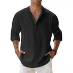 Camisa De Linho Alpha Breezy Azul - AlphaCode