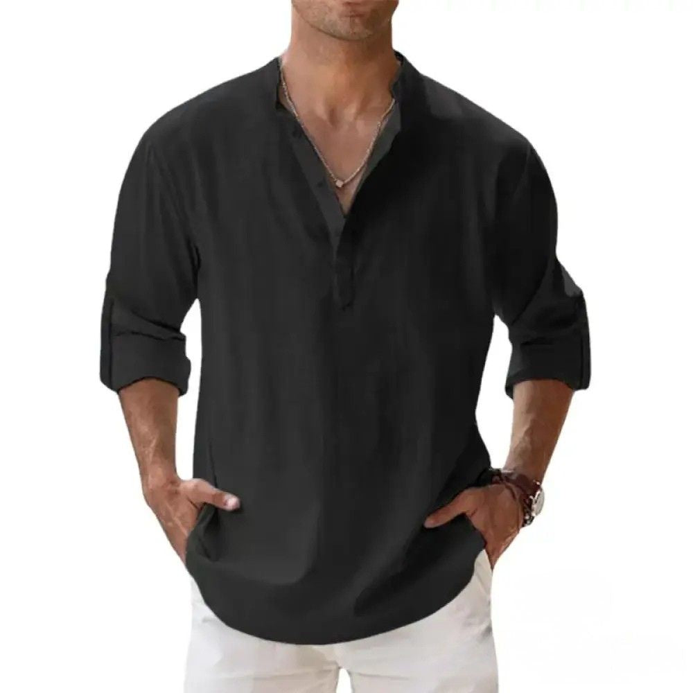 Camisa De Linho Alpha Breezy Azul - AlphaCode