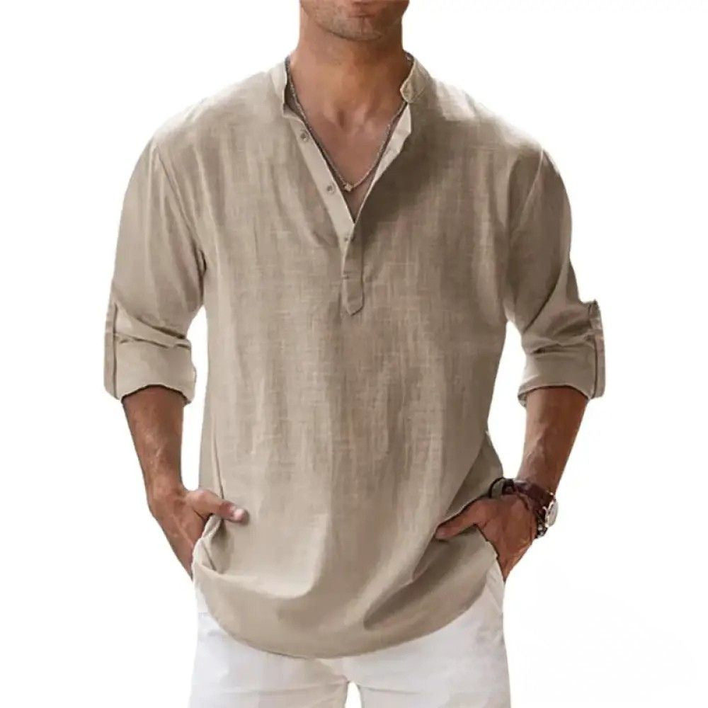 Camisa De Linho Alpha Breezy Azul - AlphaCode