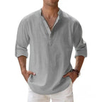 Camisa De Linho Alpha Breezy Azul - AlphaCode